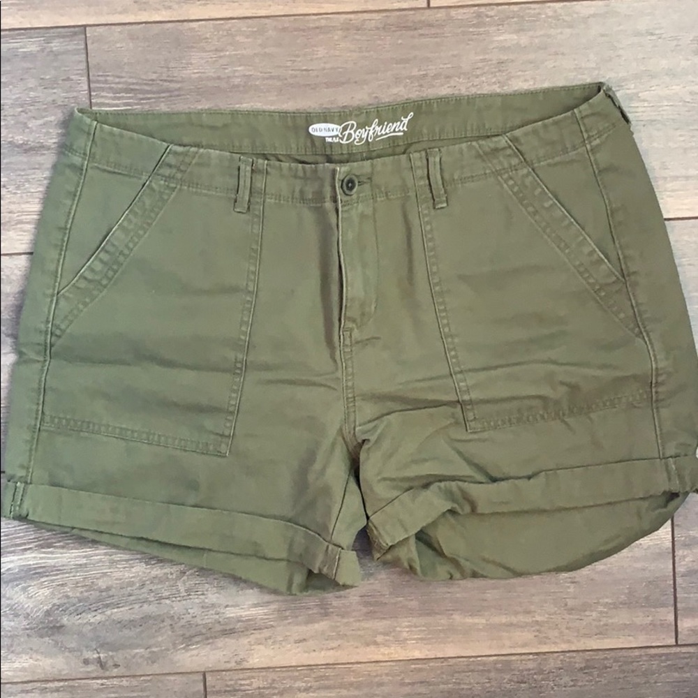 Army Green Boyfriend Shorts